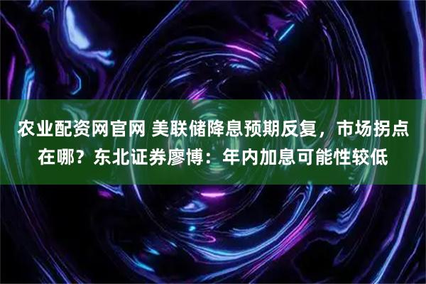 农业配资网官网 美联储降息预期反复，市场拐点在哪？东北证券廖博：年内加息可能性较低